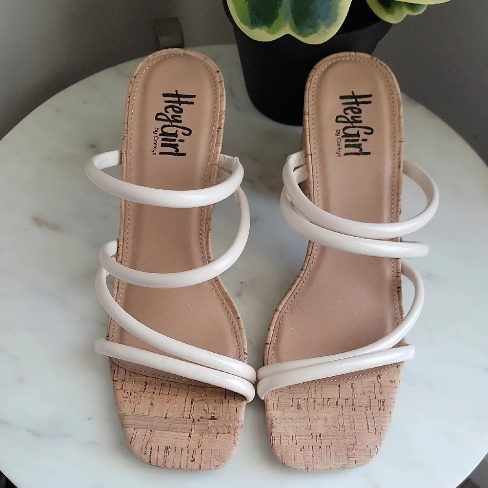 Corkys Cream Strappy Sandals